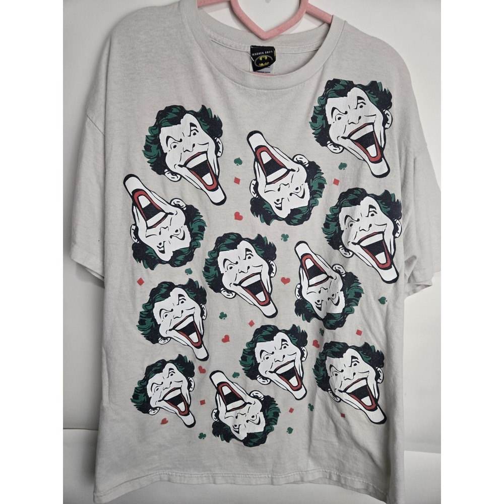Vintage Y2k Joker Faces T-shirt Aop Batman Dc Size Xl Killing Joke Warner Bros